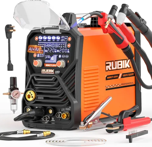 Miniatura 10 de Soldador Mig sin gas de 140A, máquina de soldadura MIG/ARC/Lift TIG de 110V FLUX, soldador Mig 3 en 1 con sinergia e inversor IGBT, soldador