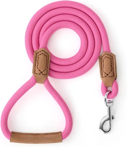 Miniatura 14 de Mile High Life Correa para perro de cuero premium Correa de cuerda resistente Asa de cuero Cierre fuerte de aleación de zinc Perros Mango