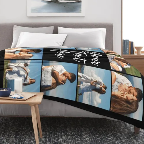 Miniatura 3 de Manta personalizada con foto, manta personalizada con imagen, regalos personalizados para pareja, mamá, papá, novia, novio, amigo, cumpleaños, 10