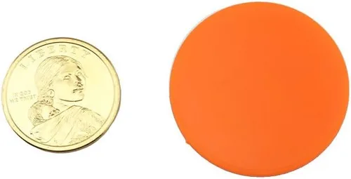 Miniatura 2 de Smartdealspro Juego de 100 fichas de póquer opacas de 1 1/2 pulgadas de plástico, contadores de aprendizaje, fichas de juego con caja de Naranja