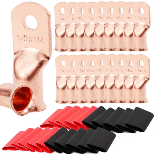 Miniatura 42 de TKDMR - Kit de 264 piezas de extremos de cable de batería, 132 piezas de terminales de anillo de lengüetas de cable de cobre resistentes AWG 8 6 4 2