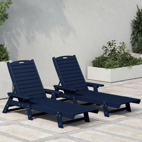 Miniatura 14 de WestinTrends Malibu Poly - Tumbona reclinable azul marino