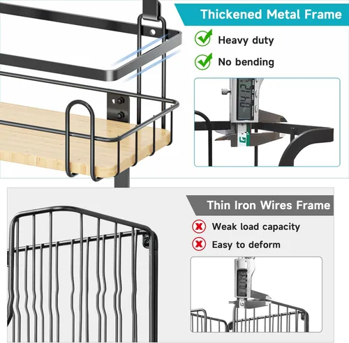 Miniatura 3 de Soporte para tabla de planchar para montaje en pared, colgador de tabla de planchar sobre la puerta con cesta de almacenamiento, soporte de hierro
