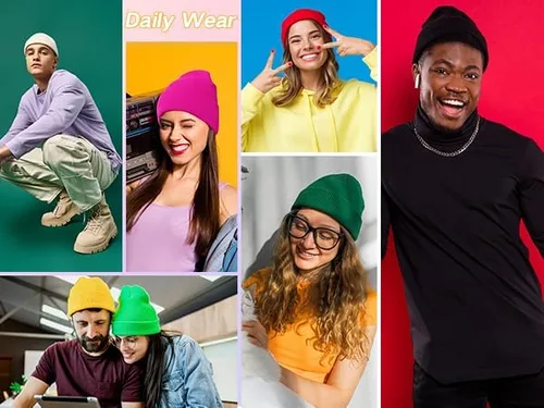 Miniatura 7 de American Trends Gorro para hombre y mujer, gorro de punto suave y lindo con diseño de calavera