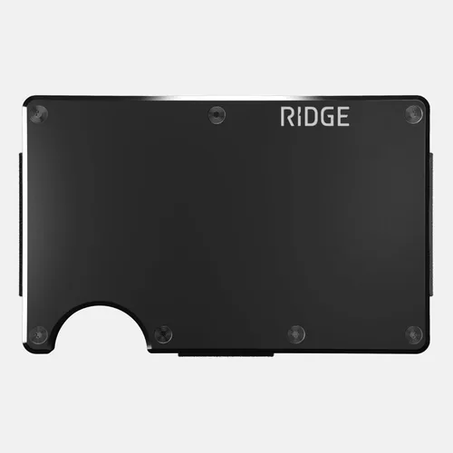 Miniatura 3 de The Ridge - Billetera delgada minimalista para hombre, Negro