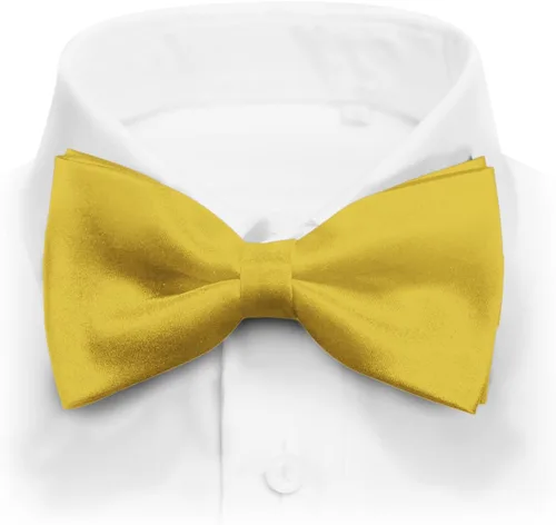 Miniatura 15 de Pajarita de esmoquin formal de satén preatada clásica para hombre, longitud ajustable, gran variedad de colores disponibles