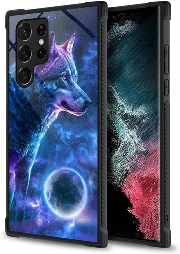 Miniatura 562 de CARLOCA Funda compatible con Samsung Galaxy S22 Ultra, diseño gráfico de Star Howling Wolfs Samsung Galaxy S22 Ultra, diseño gráfico, a prueba