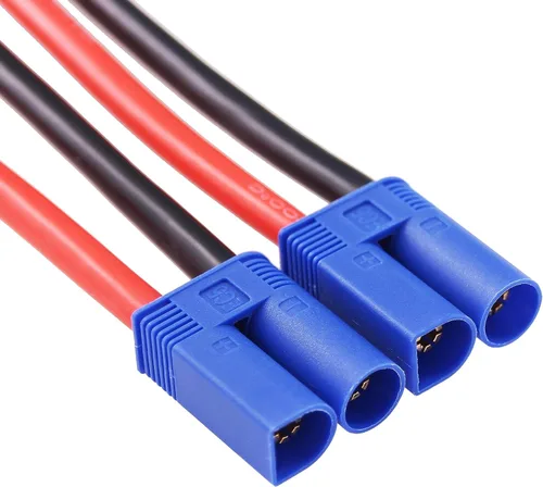 Miniatura 3 de Cable adaptador de conector EC5 macho a EC5 hembra con cable de extensión RC de 10 awg de 12 pulgadas/11.8 in para cargador de batería de avión RC