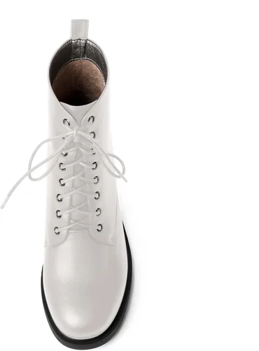 Miniatura 114 de ROSERWISH Botas altas de tacón bajo y grueso para mujer, con cordones, cómodas, modernas, con puntera redonda, de 2.5 pulgadas