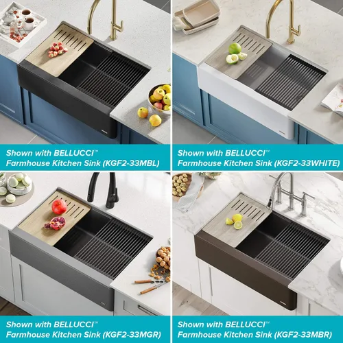 Miniatura 9 de Kraus Multiusos Escurreplatos Enrollable para Fregadero con Colador y Esterilla en Aqua, KRM-11AQ