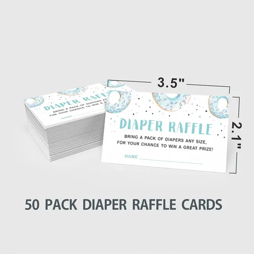 Miniatura 4 de Juegos de baby shower, 1 letrero de pie para rifas de pañales con 50 boletos para rifas de pañales, decoración de fiesta de baby shower con temática