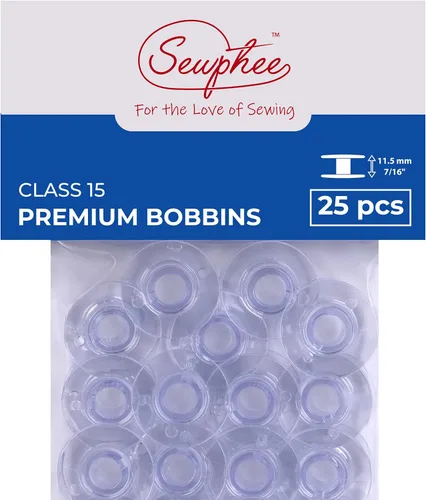 Miniatura 2 de Sewphee Se adapta a bobinas de costura y bordado Brother – 12 piezas, SA156, transparente