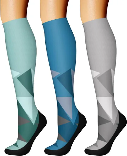 Miniatura 97 de CHARMKING - Calcetines de compresión para mujeres y hombres (3 pares), 15-20 mm Hg, el mejor apoyo para atletismo, running o ciclismo, mejora