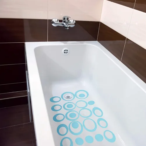 Miniatura 2 de Tenare 45 calcomanías antideslizantes para bañera para adultos, adhesivos antideslizantes para peldaños de baño, calcomanías ovaladas para tracción