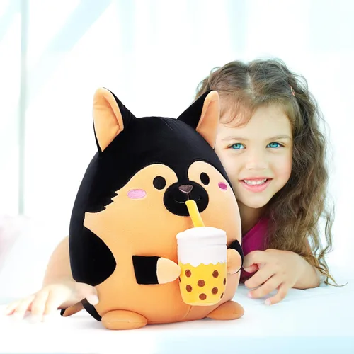 Miniatura 8 de Almohada original de 13 pulgadas para perro de policía, juguete de peluche de animal de peluche, tamaño grande, suave, lindo, adorable peluche