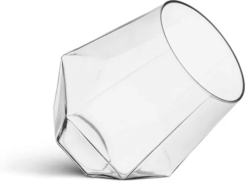 Miniatura 8 de Munfix Copas de vino de plástico sin tallo, paquete de 32 – en forma de diamante, irrompibles, desechables, de 12 onzas, de plástico transparente