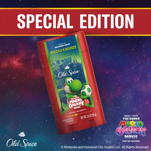 Miniatura 6 de Old Spice Desodorante sin aluminio para hombres, Old Spice x The Super Mario Galaxy Movie, frescura duradera 24/7, protección duradera contra