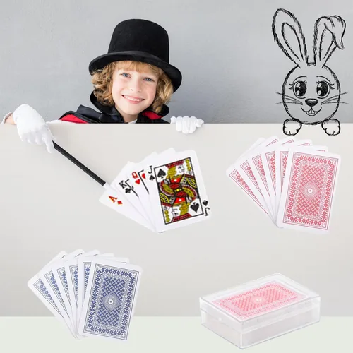 Miniatura 7 de Mini baraja de cartas de juego de 36 unidades, juegos de cartas de casino pequeños para niños, recuerdo de fiesta mágico, 2.5 pulgadas