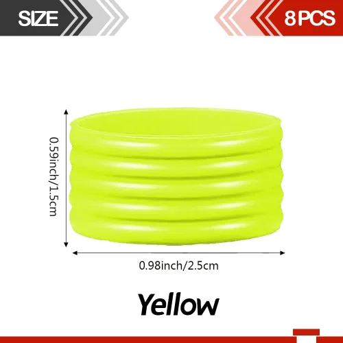 Miniatura 2 de 15 colores disponibles Buena elasticidad 8-45 piezas de raqueta de tenis/paletas de pickleball/squash anillo de silicona raqueta agarre bandas