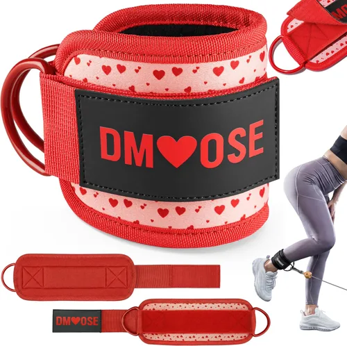 Miniatura 10 de DMoose Fitness Ankle Strap for Cable Machine - One Size Fit with Premium Padding Cuffs, Ankle Bands for Working Out, Booty Workouts, Leg Extension