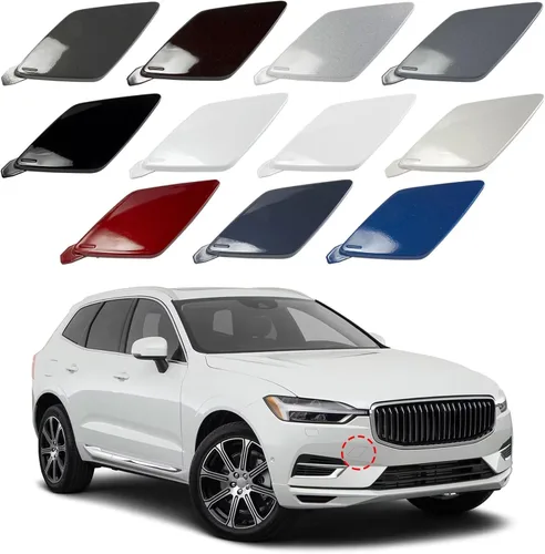 Tapa de gancho de remolque para parachoques delantero de automóvil, para Volvo XC60 2018 2019 2020 2021 Remolque 39846406 398464065 (negro, lado