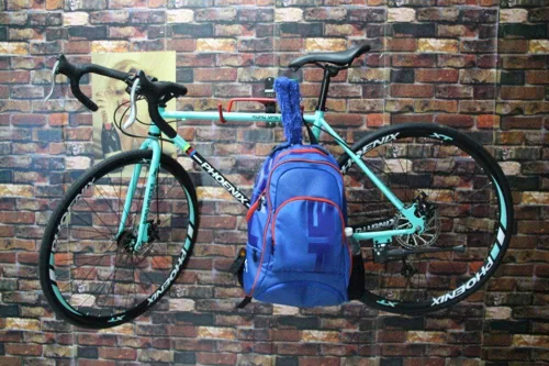 Miniatura 5 de Dirza Soporte de pared para bicicleta, paquete de 2 unidades, plegable, para almacenamiento de bicicletas, horizontal, gancho para garaje, cobertizo