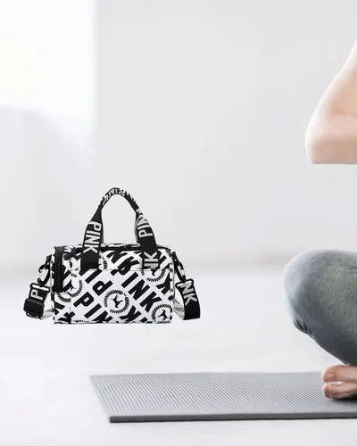 Miniatura 7 de Bolsa de gimnasio pequeña estética, bonita bolsa de lona con asa, bolsa de viaje para el hombro, bolsa cruzada resistente para deportes de natación