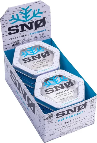 Miniatura 9 de SNØ - Chips de caramelo de xilitol de menta piperita Apoyo para la salud oral Xilitol de abedul puro Sin azúcar, bajo en carbohidratos, apto