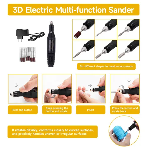 Miniatura 3 de Anyman Kit de herramientas de acabado y suavizado de impresora 3D, incluye soldador digital, herramienta de desbarbado, máquina pulidora eléctrica