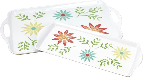 Miniatura 12 de Reston Lloyd Corelle Coordinates charola de melamina con asas, (Tidbit Tray)