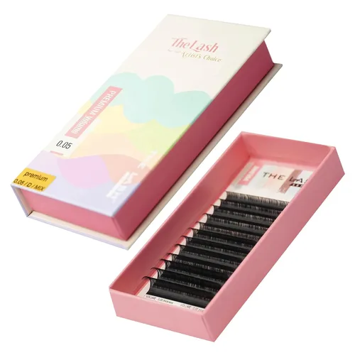 THE LASH SUPPLY PREMIUM - Extensión de pestañas de volumen 0.03, 0.05, 0.07 de grosor - longitud de mezcla C/CC/D y 0.354-0.787 in, extensiones de