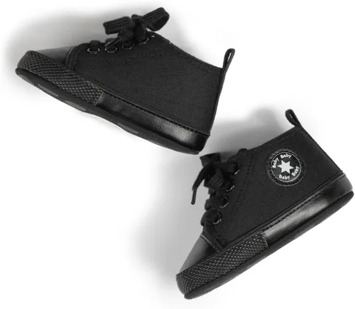 Miniatura 6 de KIDSUN zapatos deportivos altos hasta el tobillo para bebés, niños y niñas con suela antideslizante, suaves, para recién nacidos, zapatos