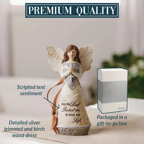 Miniatura 43 de Pavilion Gift Company 82433 Bless This Home - Figura de ángel ébano de 6 pulgadas, color crema