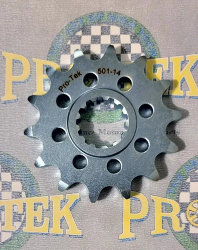 Pro-tek - Piñón fabricado para Yamaha FZ-700 FZX-700 FAZER 530 Pitch 14T 1986 1987 1988 FZ700 FZ 700 FZX700 FZX 700 FAZER (14T)