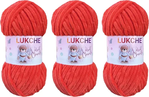 Miniatura 37 de Hilado de chenilla de terciopelo para amigurumi y punto de crochet súper voluminoso 100 gr (69,0 m) (Grosor del hilo 8 mm) (Verde espárrago) 1