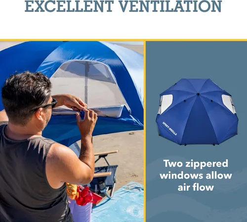 Miniatura 4 de Sport-Brella Premiere UPF 50+ Protection Umbrella Shelter with Patented Side Panels and Tilt Mechanism, Heavy-Duty 1.25 Inch Center Pole, Auger