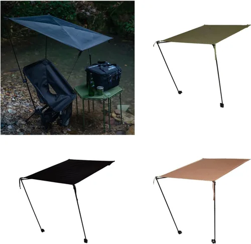 Miniatura 2 de Toldo de camping, silla de camping plegada, silla portátil, sombrillas compactas, refugios solares para camping, playa, pesca