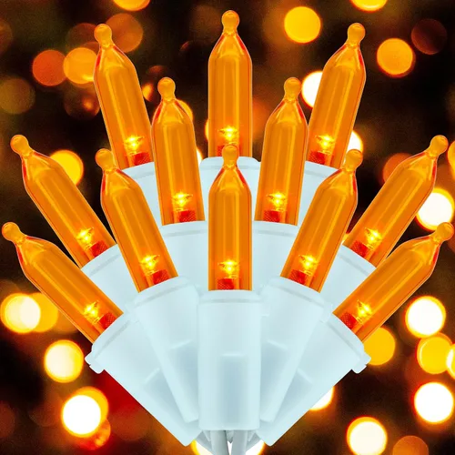 Miniatura 10 de Juego de luces de cadena navideñas azules de 200 unidades LED, 66 pies de cable verde, juego de luces festivas UL certificadas de grado comercial