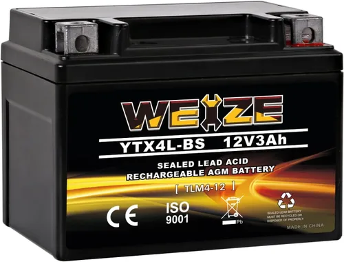 Miniatura 21 de Weize YTX20L-BS - Batería de alto rendimiento para deportes de potencia - Sellada, libre de mantenimiento, AGM para motocicleta, ATV, UTV, moto