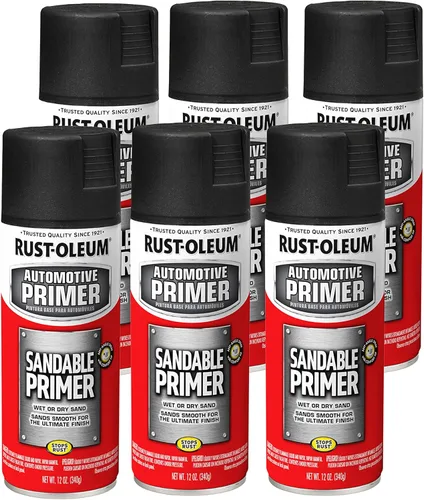 Miniatura 8 de Rust-Oleum 249418 Spray de imprimación lijable automotriz, 12 onzas, negro