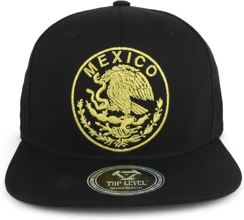 Miniatura 2 de Trendy Apparel Shop Gorra de malla bordada con diseño de águila de la Ciudad de México