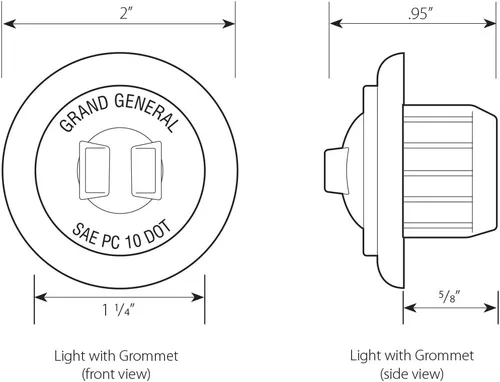 Miniatura 4 de GG Grand General 75200 - Mini luz LED de gran angular de doble función de 1-1/4 pulgadas para camiones, remolques, remolques, cuatrimotos, UTV, RVs