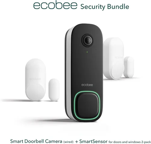 Miniatura 10 de ecobee Paquete de Seguridad con Cámara de Timbre Inteligente (Cableado) + SmartSensor para Puertas y Ventanas (Paquete de 2)