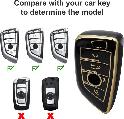 Miniatura 3 de Elegananccy para BMW Funda para llavero, Carcasa de llave suave de protección completa para BMW 2 5 6 7 Series X1 X2 X3 X5 X6 X7 Premium Anti-polvo