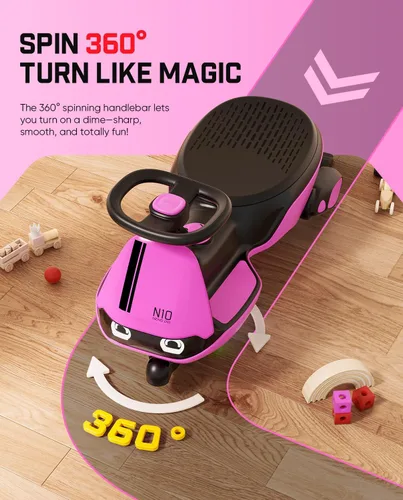 Miniatura 3 de FanttikRide N10 Classic Coche Eléctrico Wiggle con Pedal, Batería Recargable Tipo-C, Trapeador Desmontable con Un Solo Clic, GlideWiz, Antivuelco