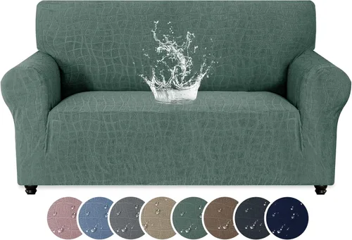 Miniatura 8 de MAXIJIN Funda impermeable para sillón de sala de estar, 1 pieza elástica con brazos, protector de muebles lavable para perros y mascotas (S, café)
