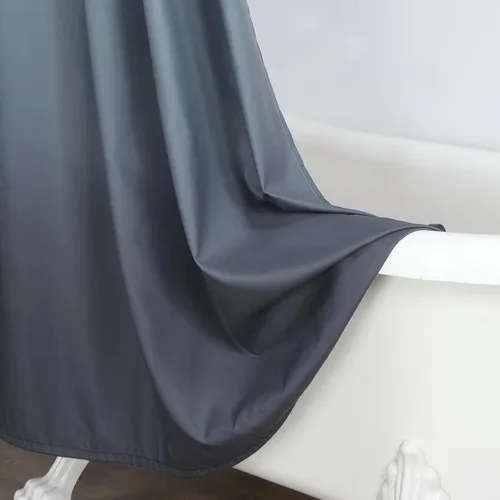 Miniatura 58 de Cortinas de Ducha Negras, Cortinas de Ducha de Poliéster Impermeable con Rayas Horizontales Degradadas en Blanco y Negro Modernas para Baño, 72x72