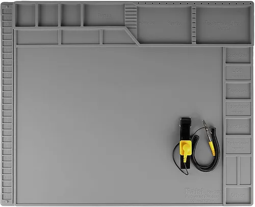 Miniatura 7 de Kaisi Alfombrilla de soldadura grande resistente al calor, alfombrilla de trabajo de silicona, alfombrilla de soldadura magnética, almohadilla