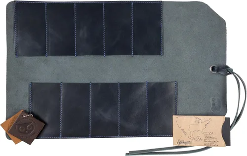 Miniatura 7 de Hide & Drink, Bolsa enrollable rústica pequeña para herramientas (10 ranuras), bolsa de mano portátil, almacenamiento de taller, organizador