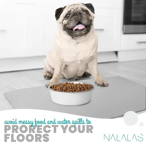 Miniatura 2 de NALALAS Tapete grande para perros para alimentos y agua, tapete para alimentación de gatos Gran tapete impermeable para cuenco de perro Tapete